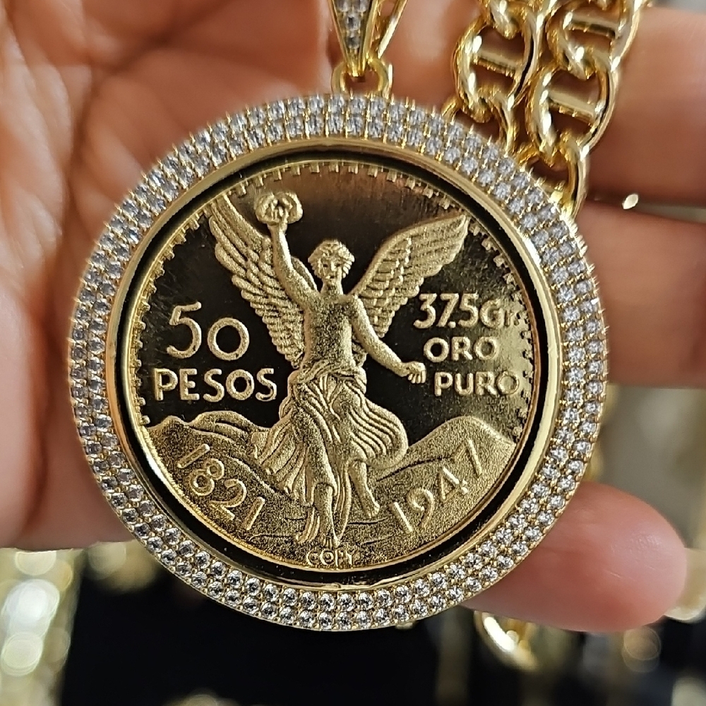 Gold Coin Pendant Necklace